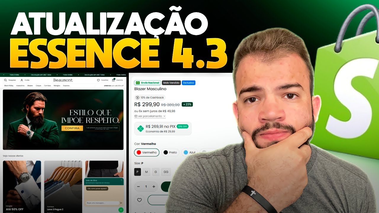 Atualização do Tema da Shopify Essence 4.3 + Promoção Black November
