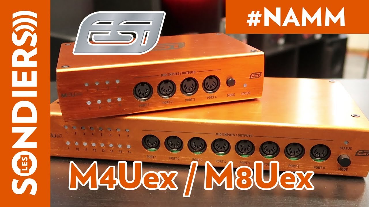 [NAMM 2018] INTERFEJSY MIDI ESI M4Uex / M8Uex 8 i 16 PORT&Oacute;W [VOSTFR]