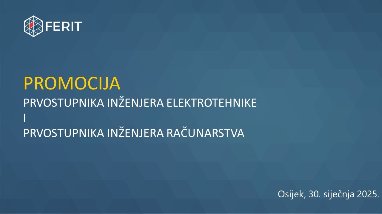 Svečana promocija prvostupnika inženjera elektrotehnike i prvostupnika inženjera računarstva