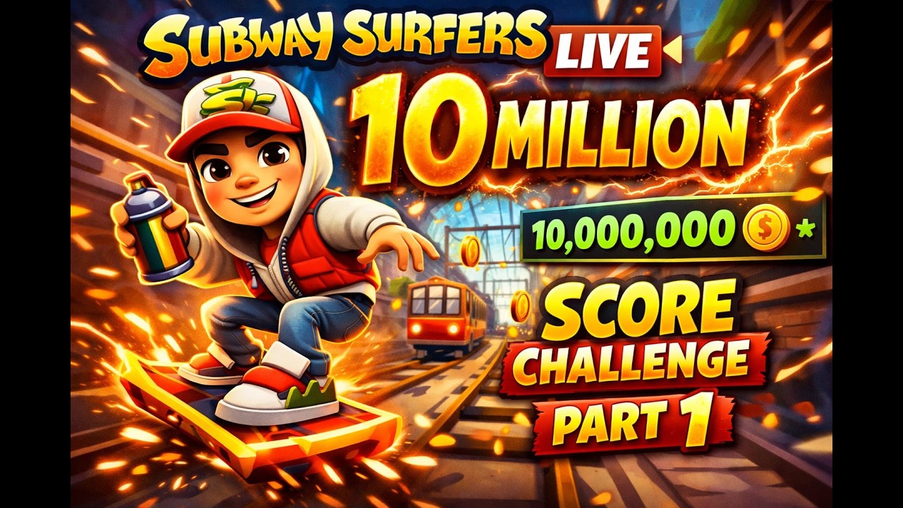 Subway Surfers LIVE 🔴 | 10 MILLION High Score Challenge part 6