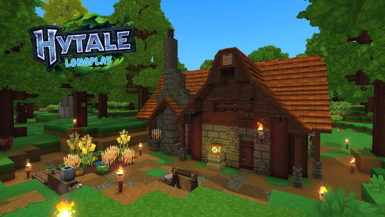 Hytale Relaxing Longplay 🌿 Cozy Medieval Cottage House | No Commentary