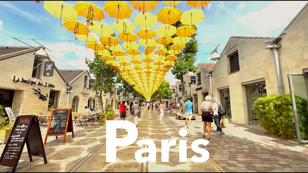 Paris France - HDR walking in Paris, Bercy Village - 4K HDR 60 fps