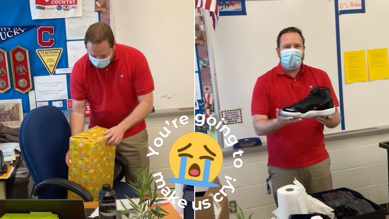 Students Surprise Teacher With Air Jordan 11s He Always Wanted