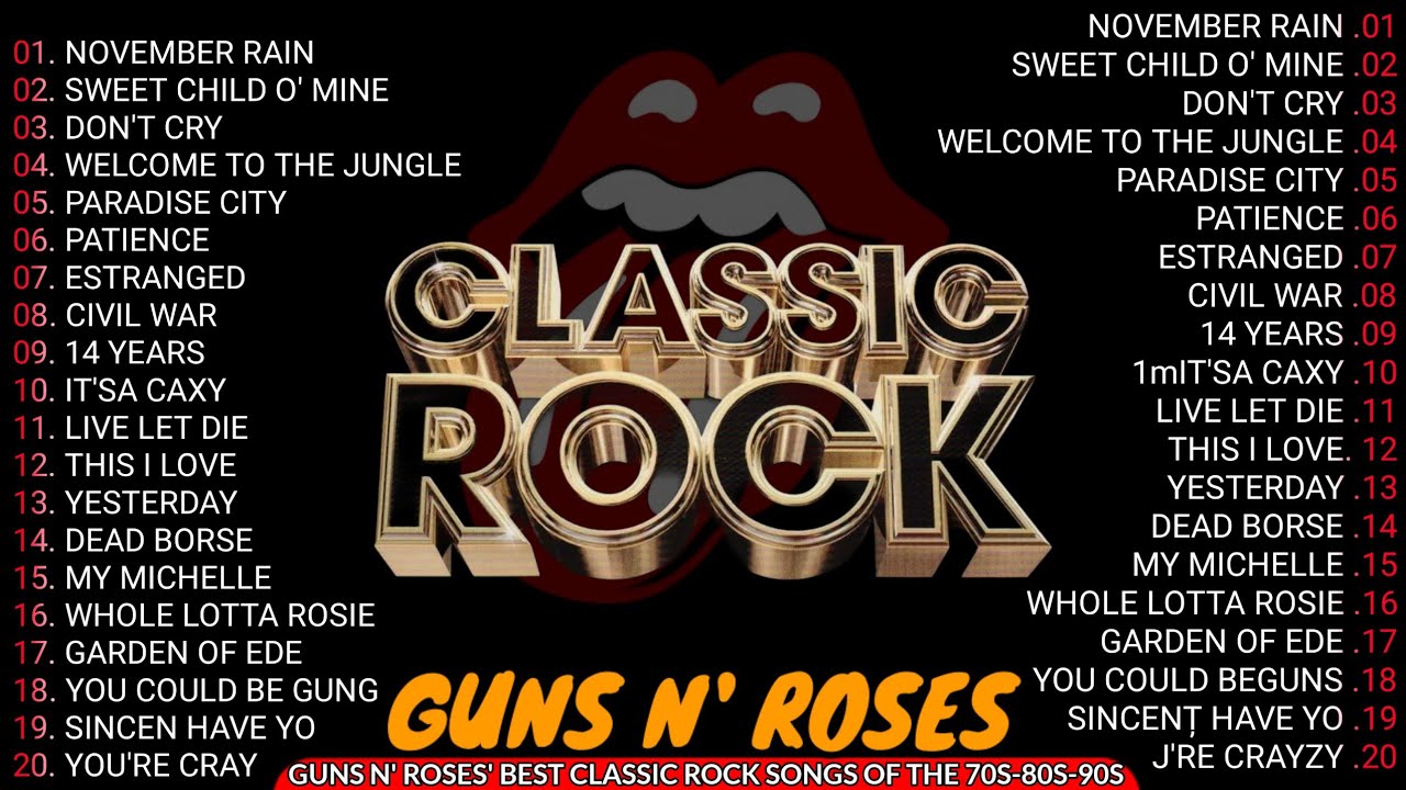 Best Of Classic Rock Songs Of All Time🔥ACDC,Bon Jovi,Metallica, Guns N'Roses, U2⚡ Classic Rock Songs