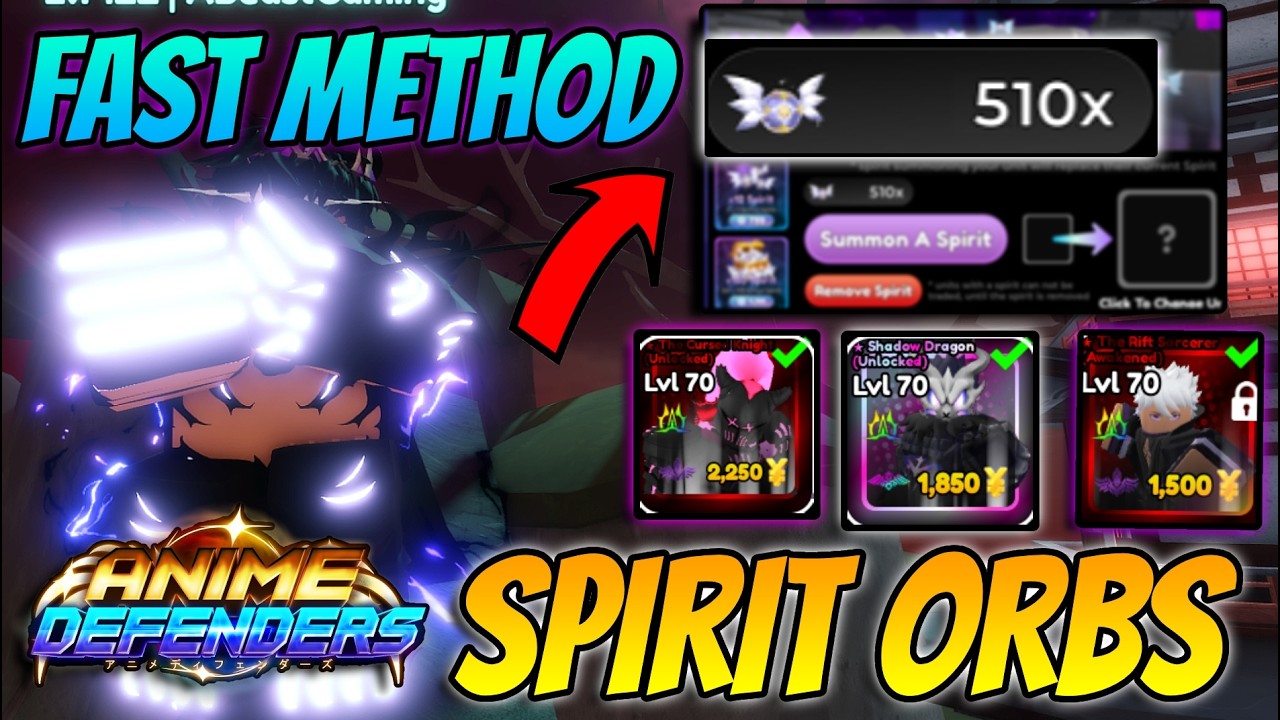 *FAST* Spirit Orbs Method In Anime Defenders Update 4.. (EASY)