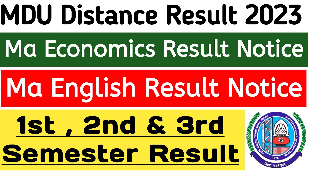 Mdu Distance MA English result 2023 | Mdu Distance Ma English Result 2023 | Mdu Ma 1st sem result