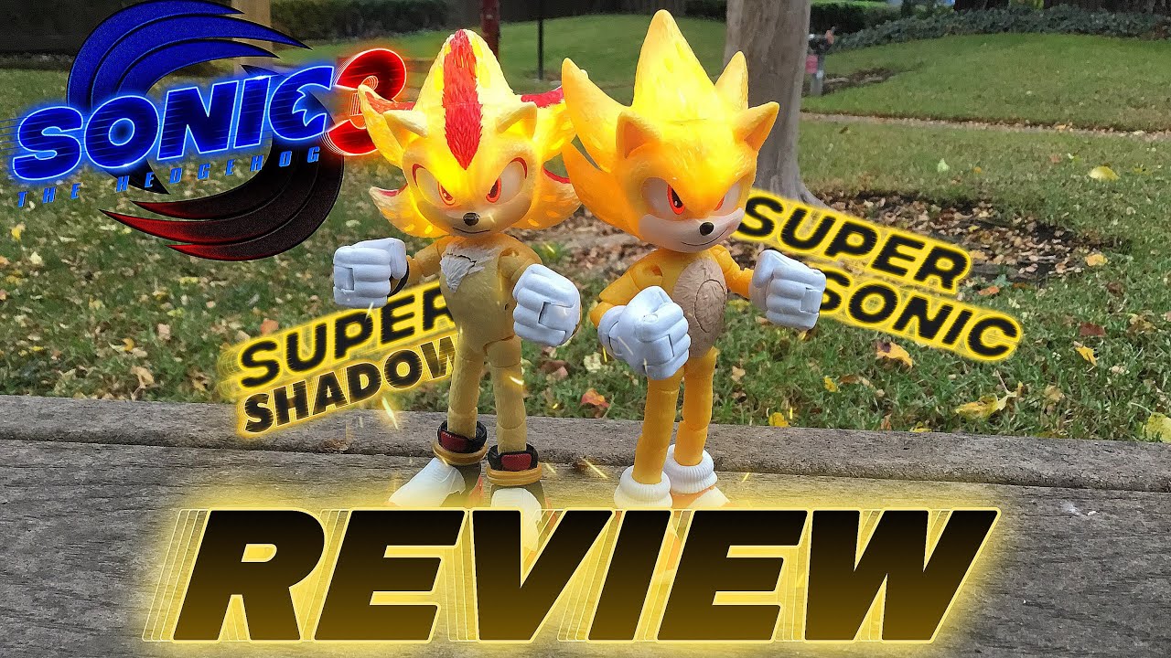 НОВЫЙ ОБЗОР набора из 2 светящихся фигурок Sonic the Hedgehog 3 SUPER SONIC & SUPER SHADOW!!