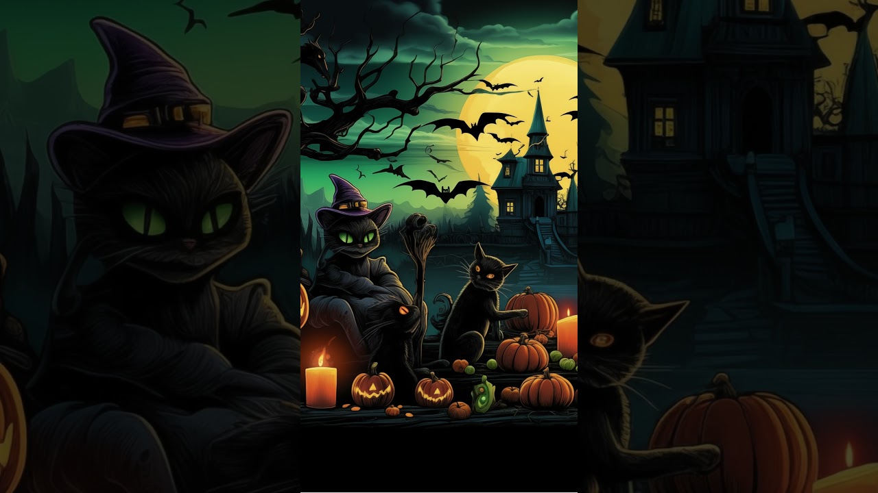 Haunted Halloween Instrumentals 🐱 Paws and Pumpkins 🎃 #music #halloween #lofi
