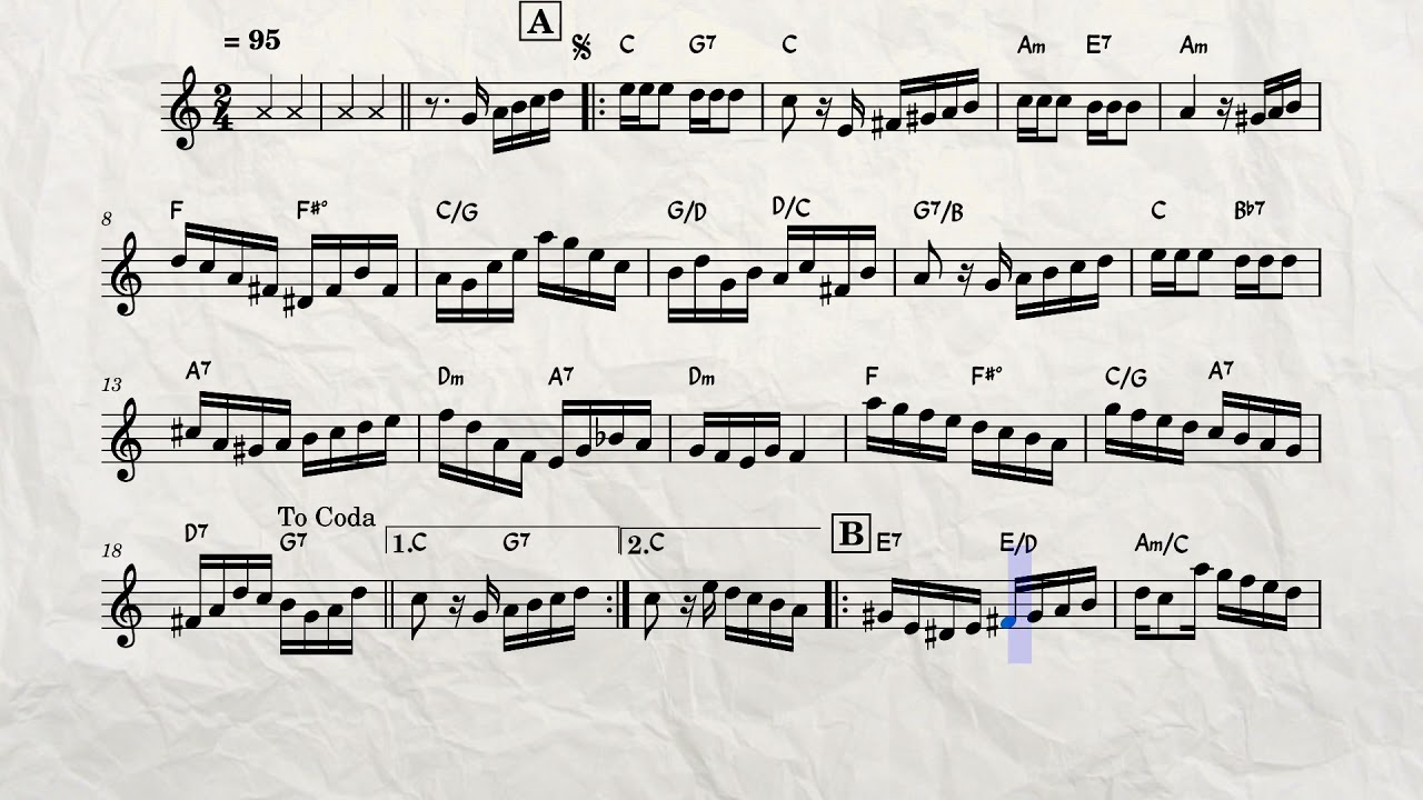 Segura ele (andamento mais lento) Backing track com Partitura