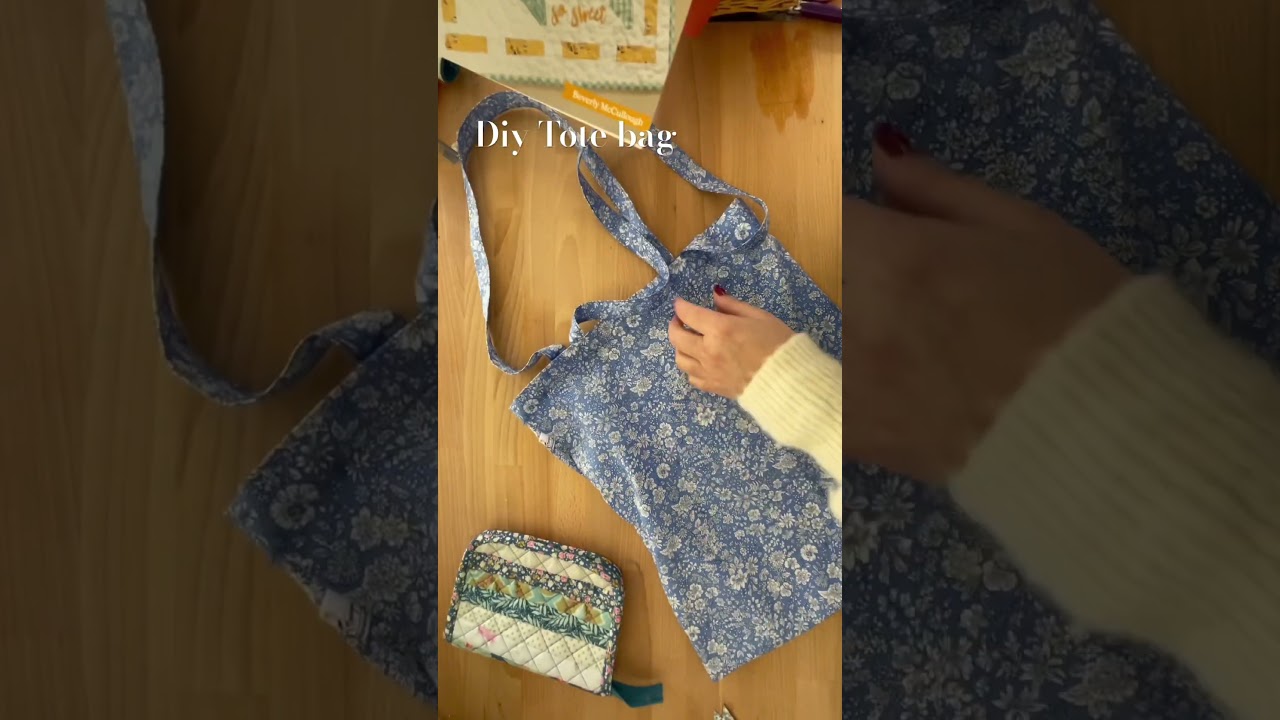 Diy tote bag sewing tutorial now available on my etsy! #totebag #diy #shorts #sewing