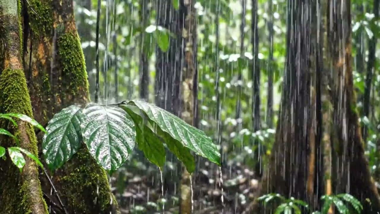 Amazon Jungle Rain 10 Hours | Ultimate Relaxing White Noise