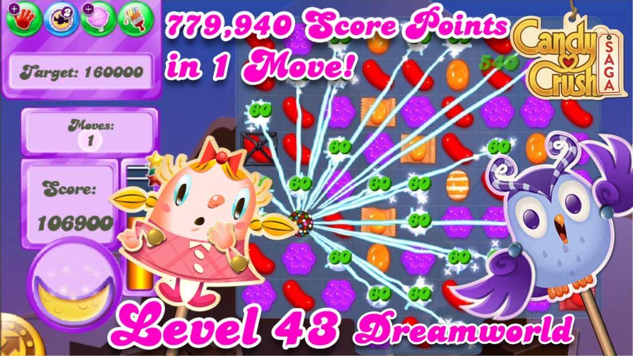 Level 43 Dreamworld - 2016 OG Candy Crush Saga