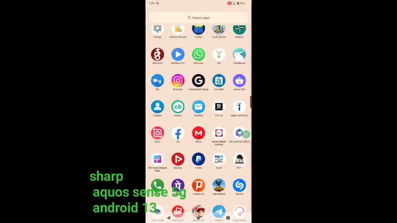 Sharp Aquos Sense 5G updated to Android 13