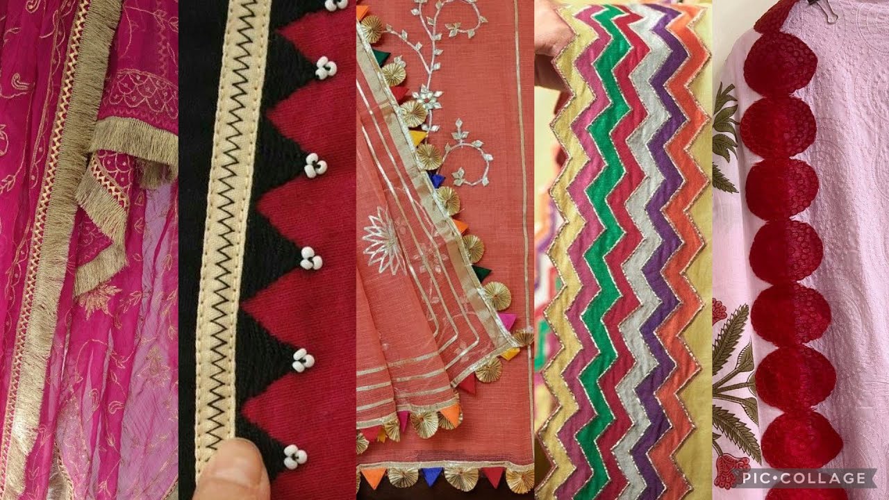 2026 Dupatta Design With Lace/🎀Organza Dupatta/Lawn Dupatta/Net Dupatta/Chiffon Dupatta/#LaceDupatta