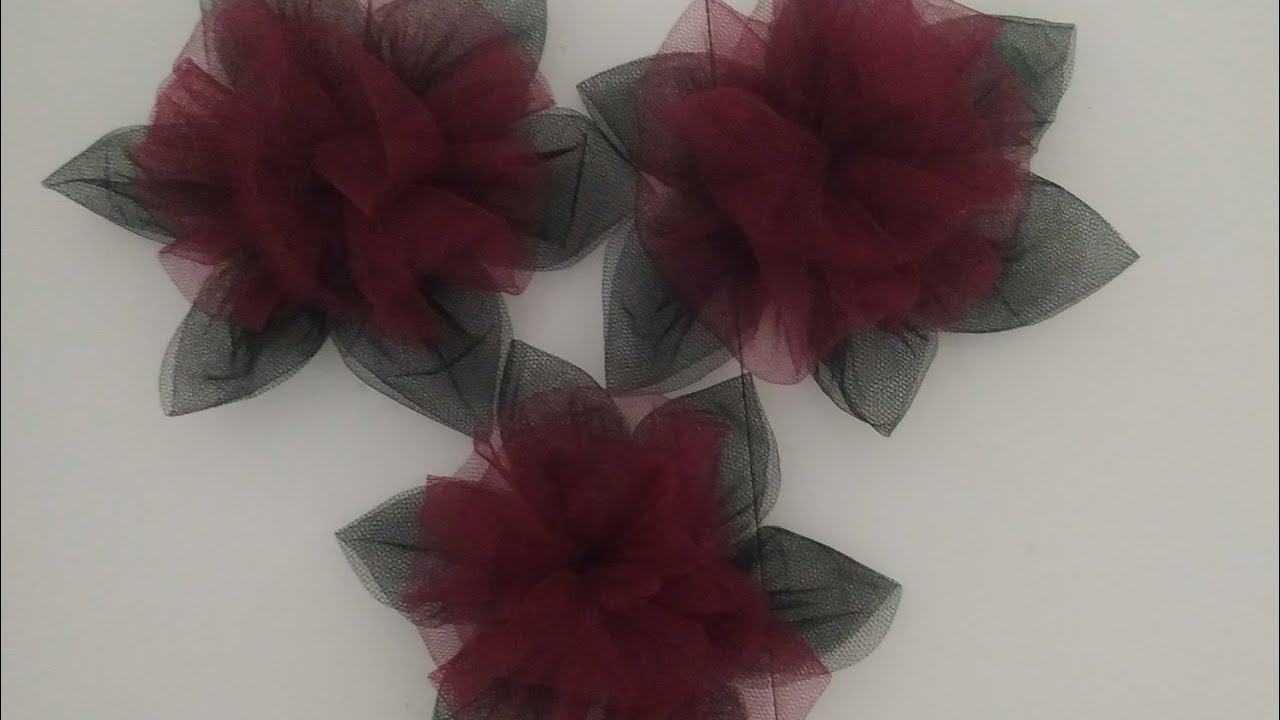Tül Parçalarından  Çiçek Yapımı (Flower Making)Diy/kendin yap