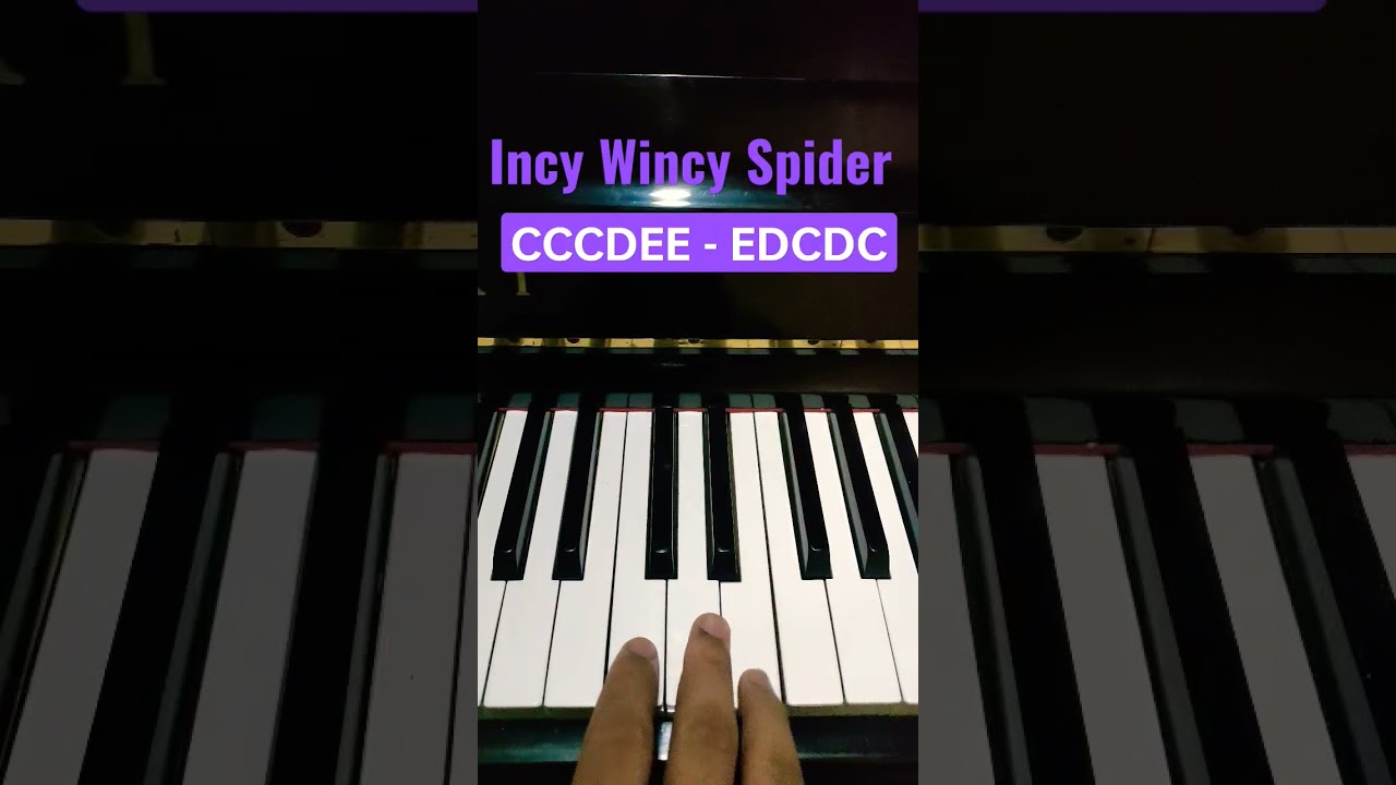 Incy Wincy Spider - Easy Piano Tutorial