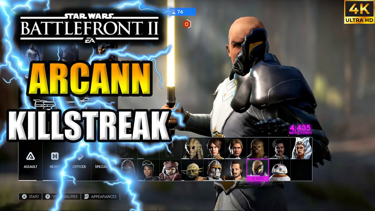 Star Wars Battlefront 2 - 111 Arcaan Killstreak 4k 60fps