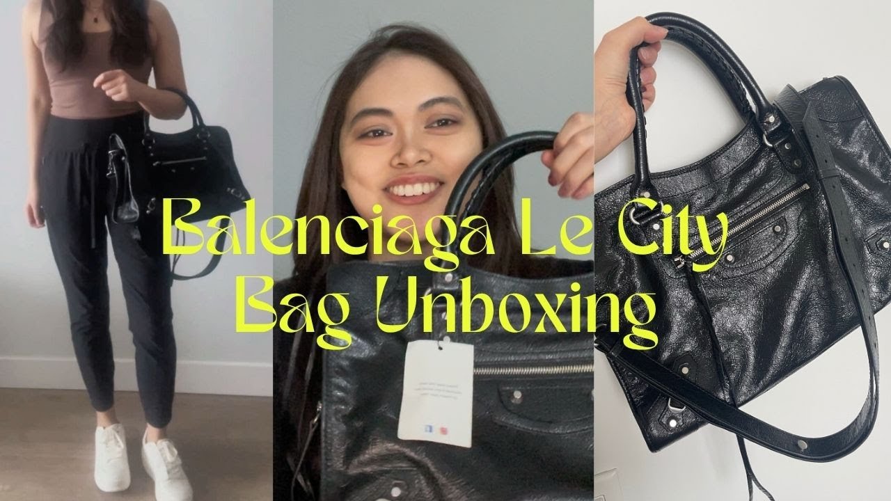 BALENCIAGA Le City Unboxing & Mod Shots 🖤 | The Classic Cool-Girl Bag