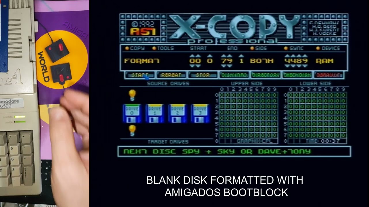 X-Copy Professional on Amiga 500 - Format, Copy, Test Games & Utilities