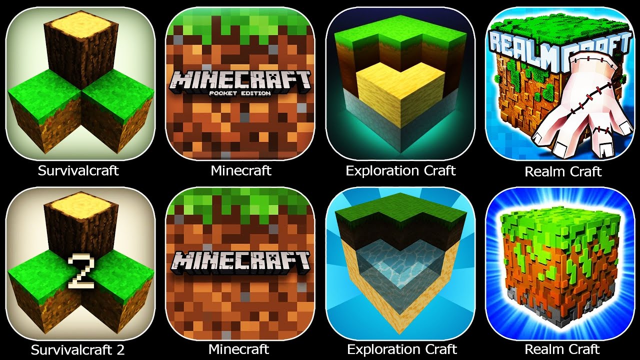 Minecraft,Survivalcraft,Exploration Craft,Realm Craft