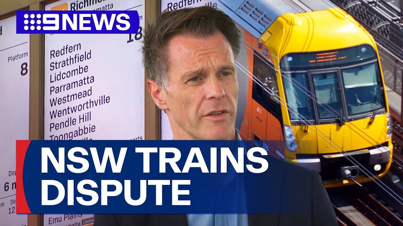 NSW Premier slams rail union 'blackmail' as hundreds of trains cancelled | 9 News Australia