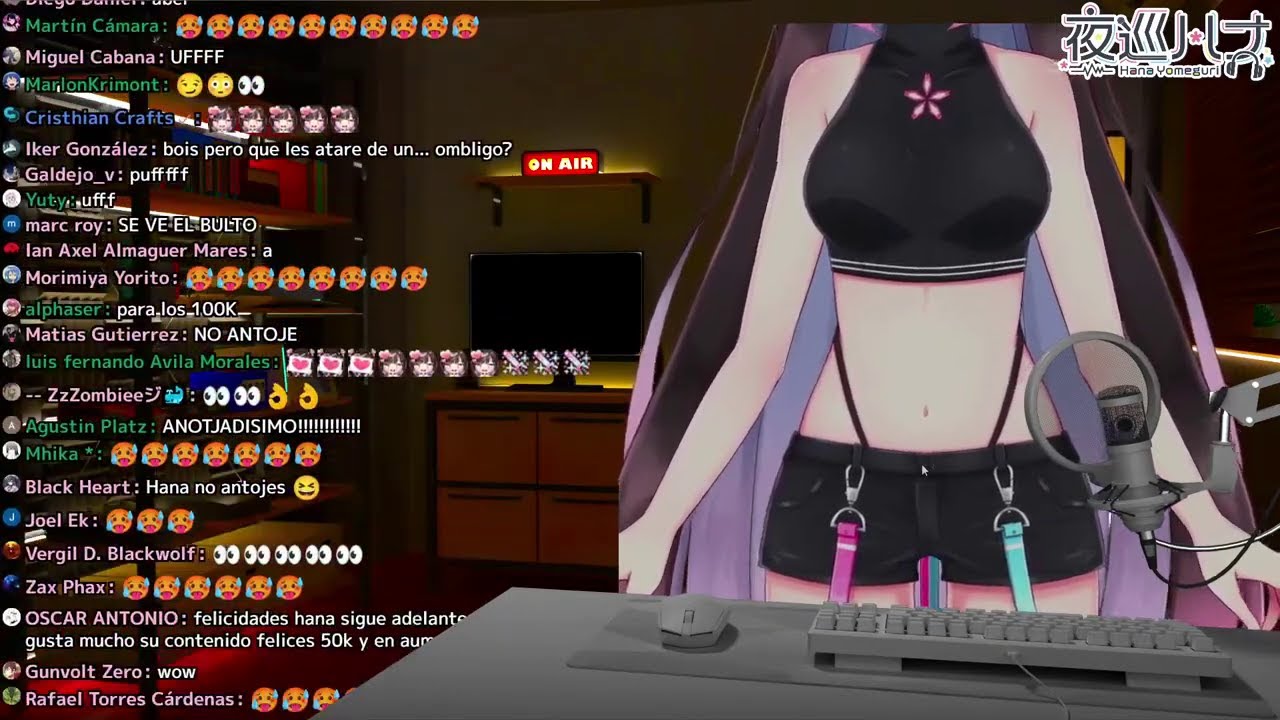 Un superchat troll hace que Hana nos antoje con su ombligo xd | Hana Yomeguri