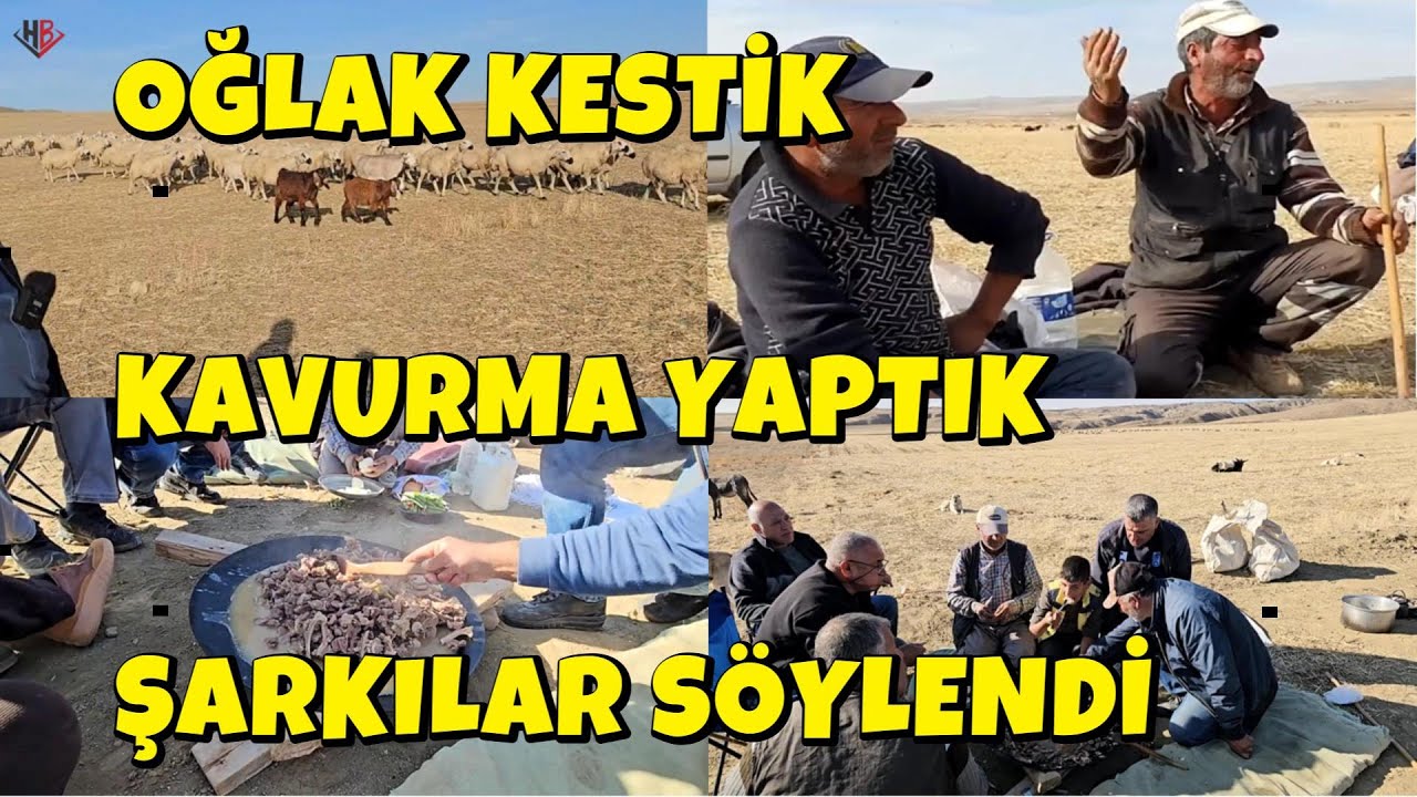 OĞLAK KESTİK KAVURMA YAPTIK ŞARKILAR SÖYLENDİ