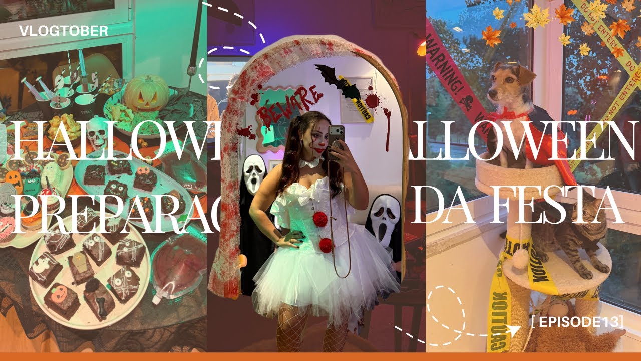 vlogtober #13 preparativos e festa de halloween!! 🎃 | isabel mota