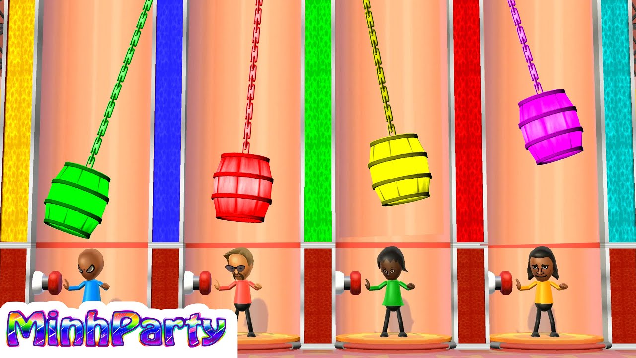 Wii Party Board Game Island MiniGames Spider Man vs Jake vs Sandra vs David Gameplay Master