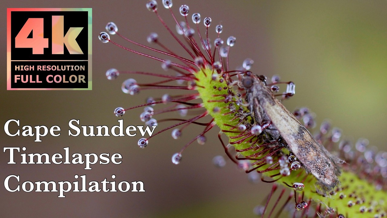4k Sundew Trapping Compilation // Ultra Close Up