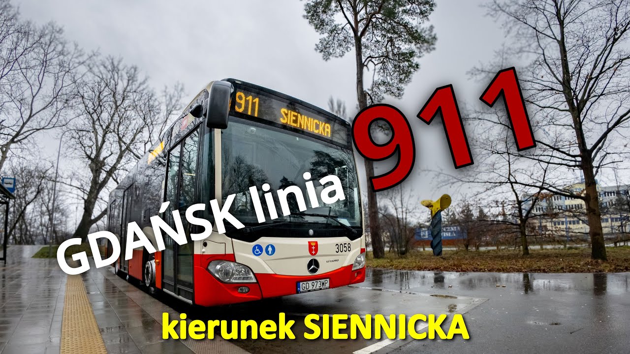 GDAŃSK linia 911 kierunek SIENNICKA