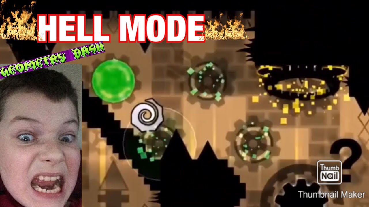 Geometry dash levels in HELL MODE reaction (these levels doe )