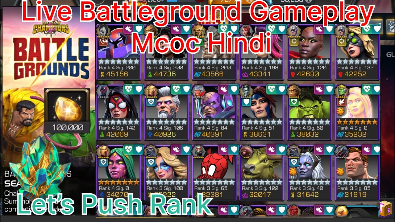 Battlegrounds S36 Live Gameplay - Mcoc Hindi Tips
