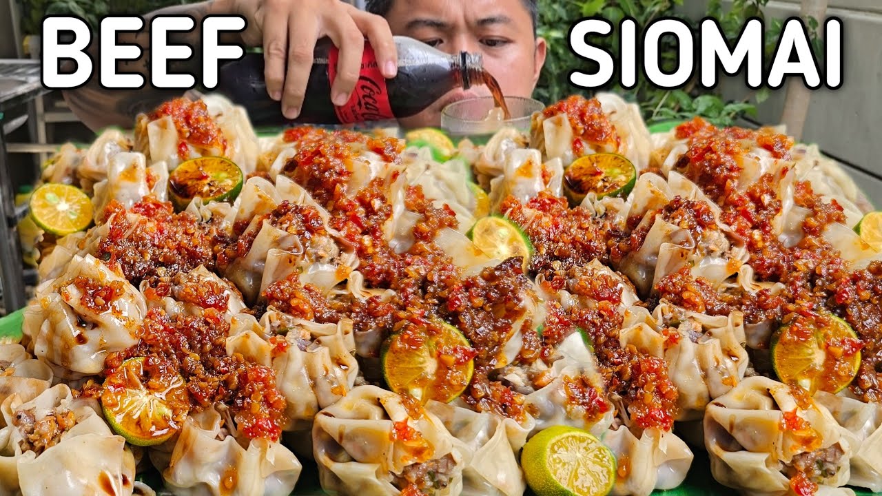 BEEF SIOMAI | OUTDOOR COOKING | MUKBANG PHILIPPINES
