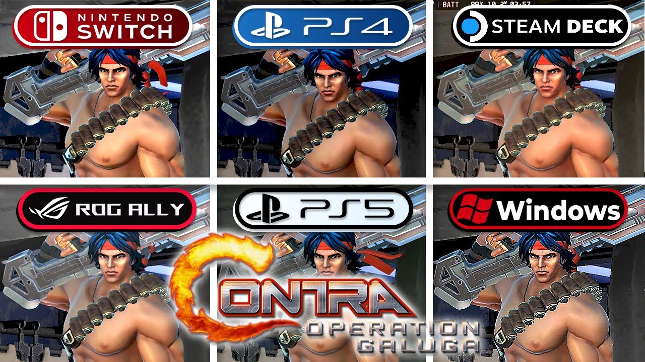 Contra Operation Galuga | Switch vs PS4 vs Steam Deck vs ROG Ally vs PS5 vs PC | Graphics Comparison