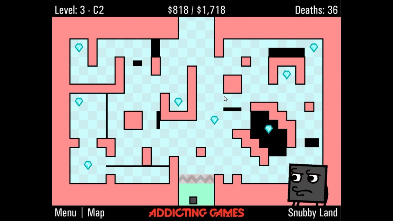 The World's Hardest Game 4 (No Enemies) Level 3-C2