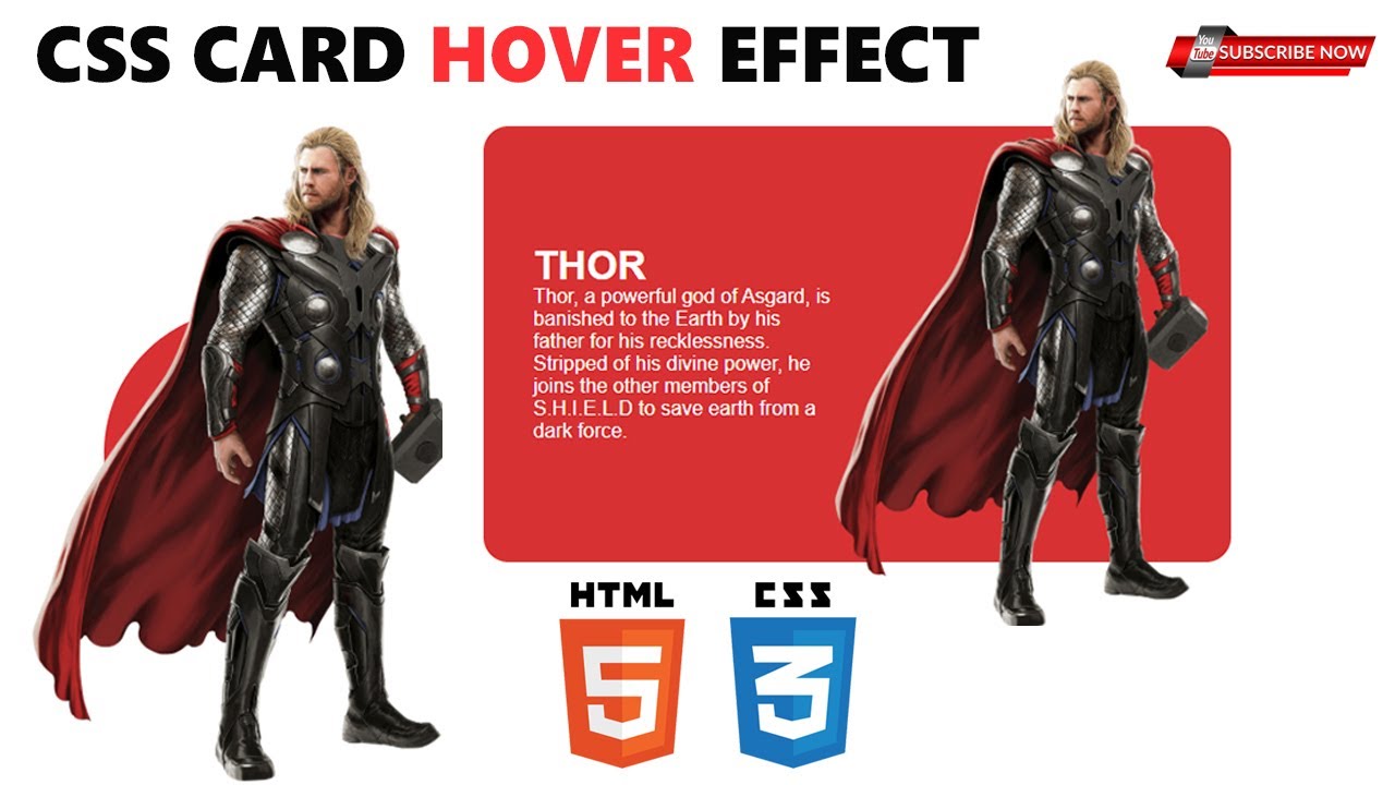 CSS Responsive Card Hover Effects | THOR Card UI Design