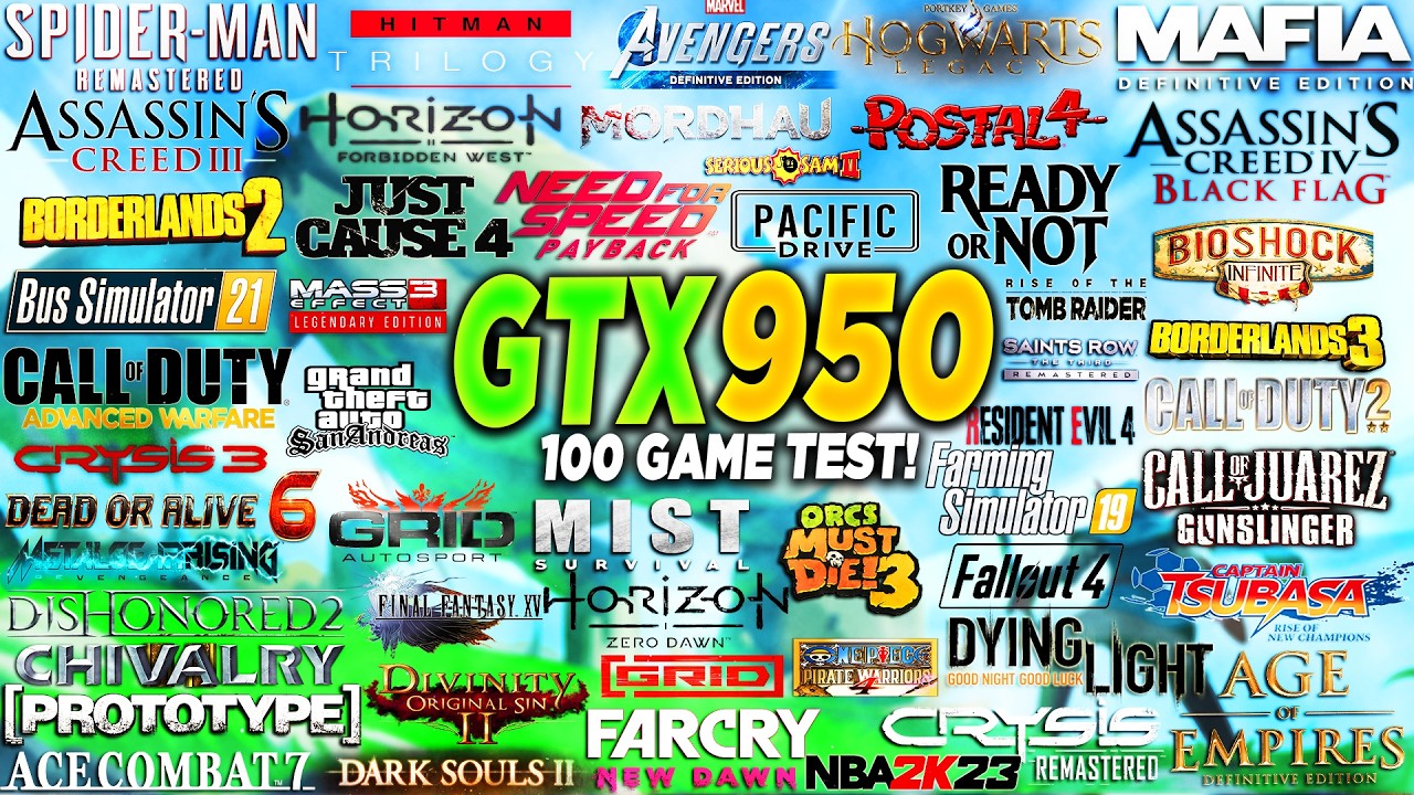 GTX 950 + i5 10400F - Test in 100 Games in 2025