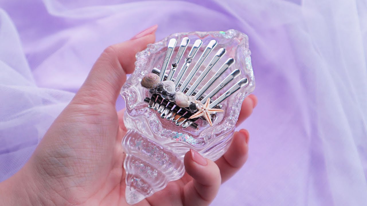 (eng)마법의 소라고둥님~제가 연주를 좀 해봐도 될까요?🐚🤷꽁꽁 얼어붙은 레진 칼림바 같이 만들어요