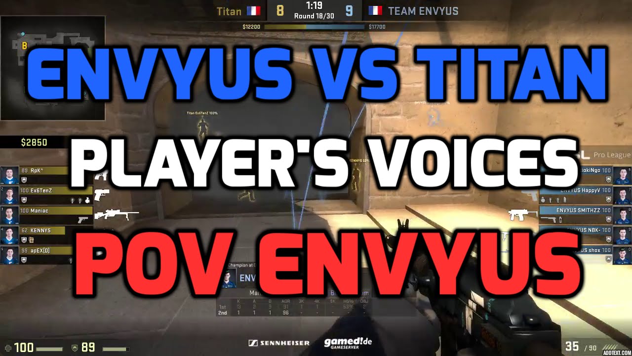 ESL Pro League Finals - EnVyUs vs Titan de_mirage with players voices (ENVYUS POV)