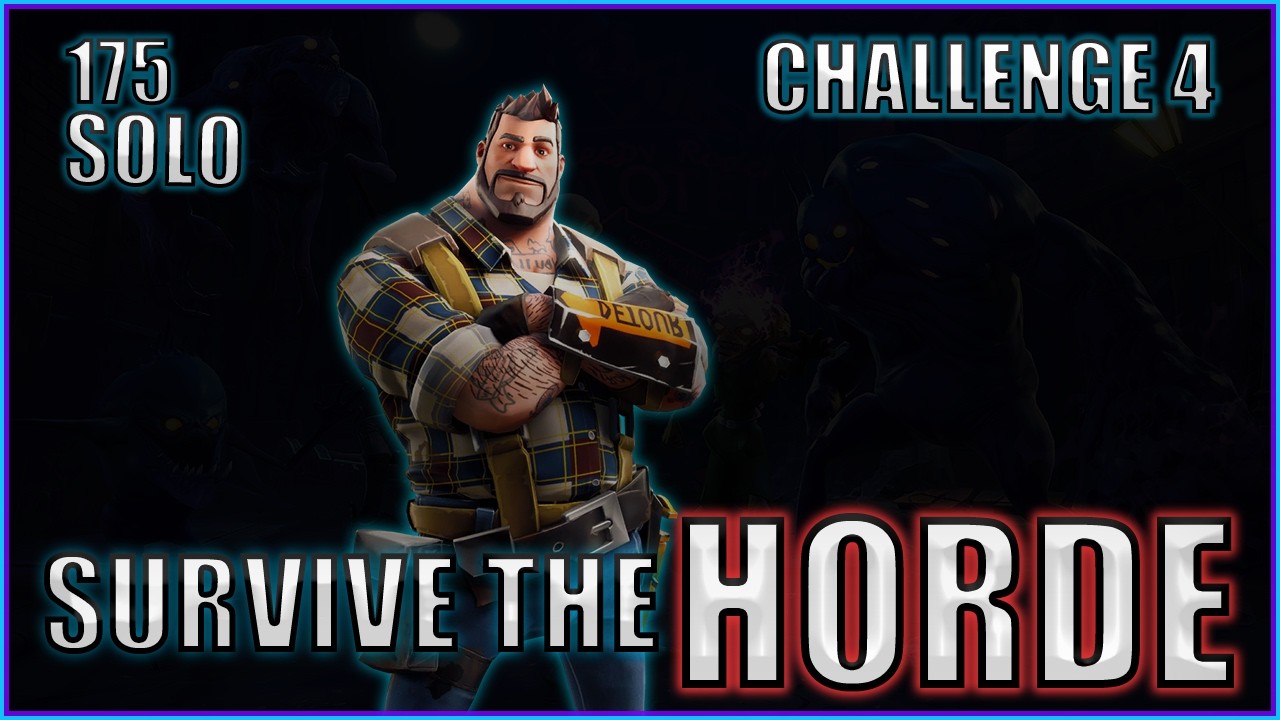 How to SOLO 175 Survive the Horde (Challenge 4) Fortnite Save the World (STW - 2026) 140