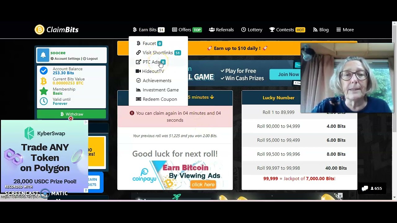 ClaimBits Bitcoin Faucet Claim BTC Every 5 Minutes