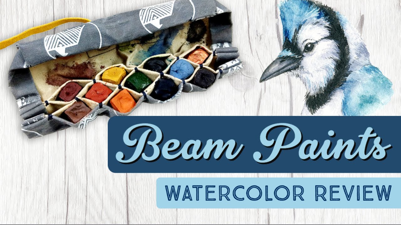 Палитра акварели Beam Paints Minjeemin | Голубая сойка в альбоме ручной работы