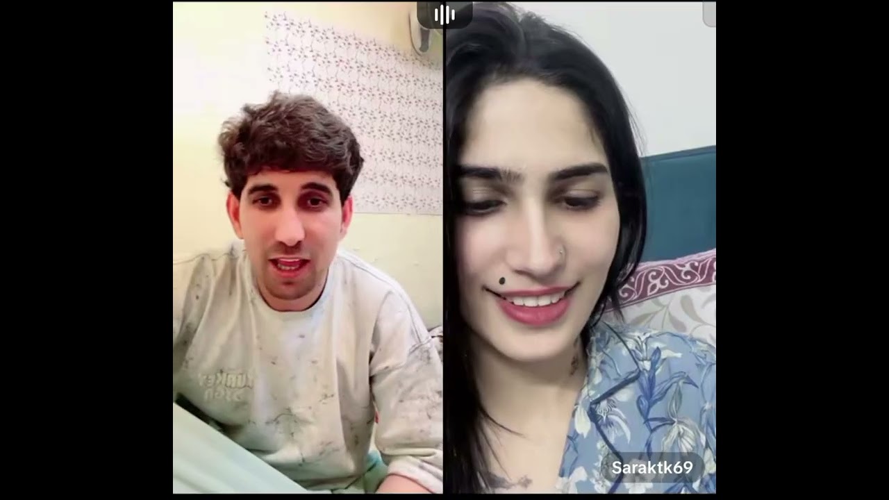 Qalil qalandar very funny TikTok live with Sara ktk ,😂