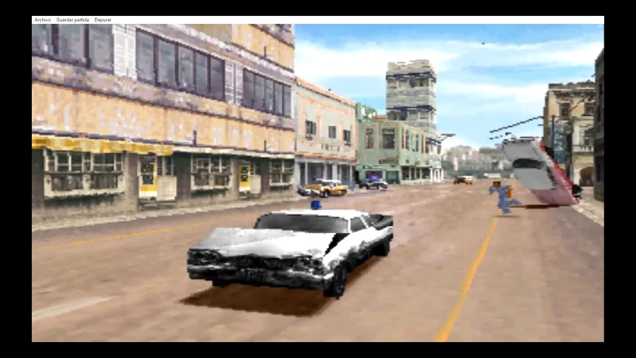 High speed chase of a police car in Havana Cuba in the game Driver 2 - Part 5
