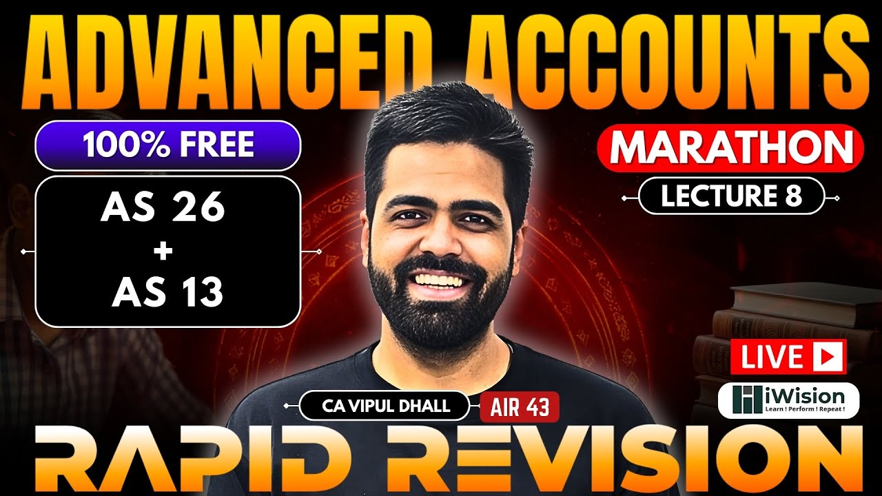 Rapid Revision - AS 26 & AS 13 - CA Intermediate Advanced Accounting by CA Vipul Dhall