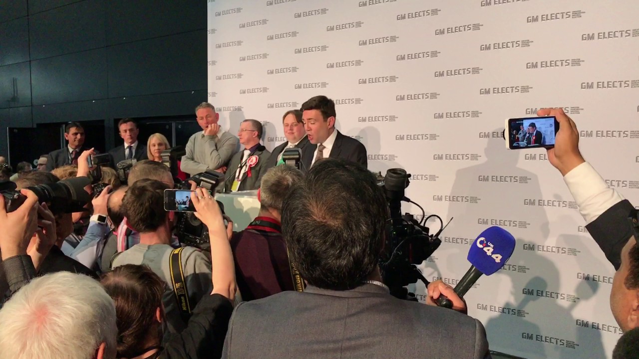Andy Burnham Greater Manchester Mayor Victory Speech