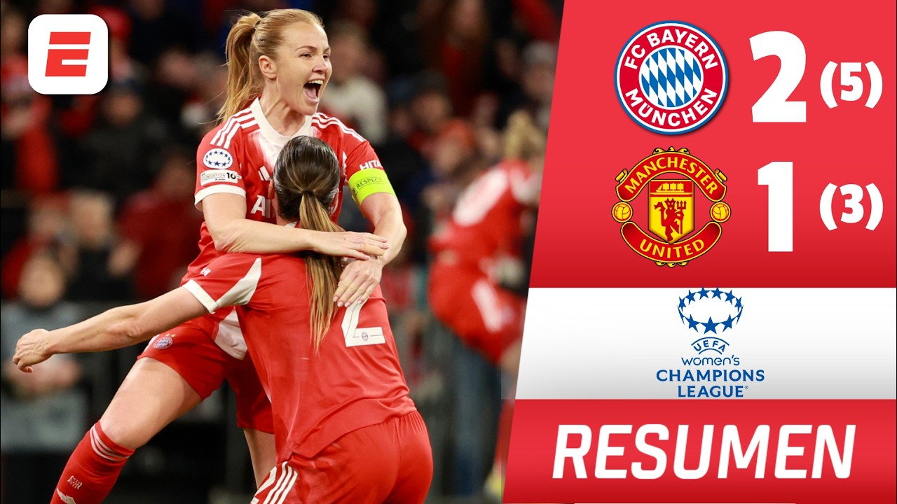 BAYERN MUNICH A LA SEMIFINAL deja en el camino al MANCHESTER UNITED | Champions League Femenina