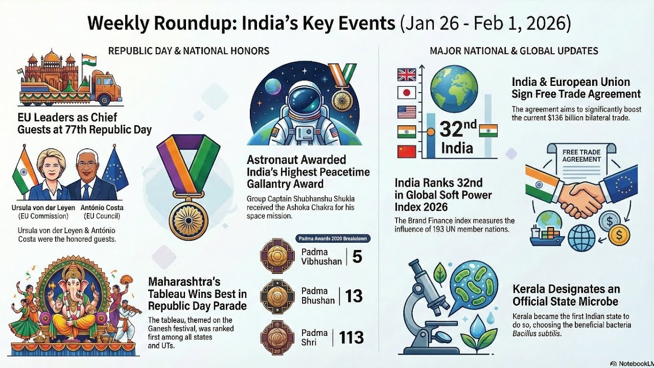 ​77th Republic Day & Weekly Current Affairs (Jan 26 - Feb 01, 2026) | Full Analysis