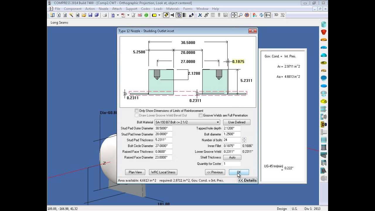 Quick ASME Vessel Design